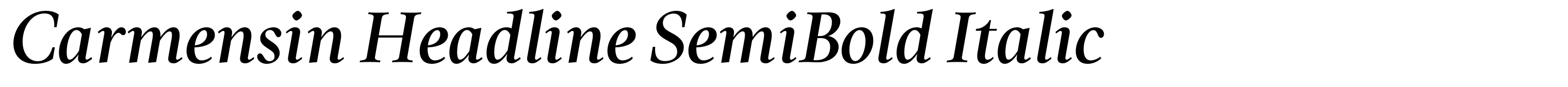 Carmensin Headline SemiBold Italic